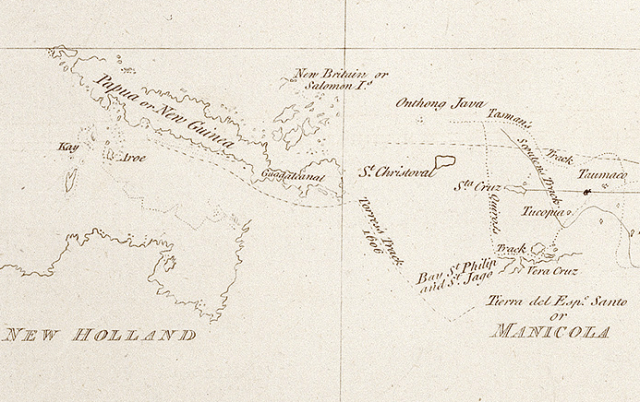 William Dalrymple 1764 Showing the Torres voyage