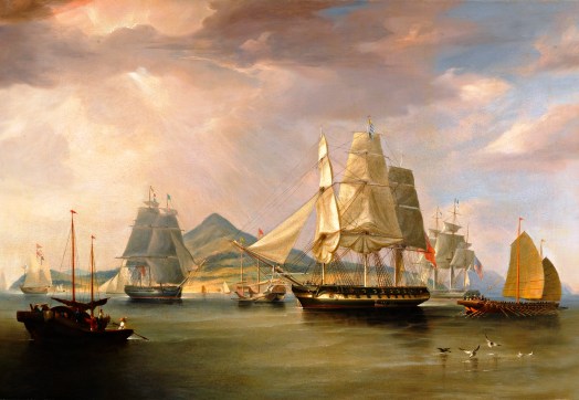 70_British Opium vessels anchored of Lintin Island