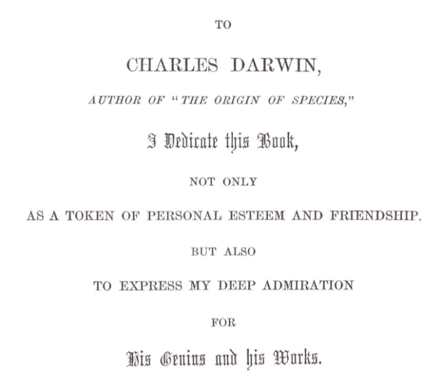 Darwin dedication